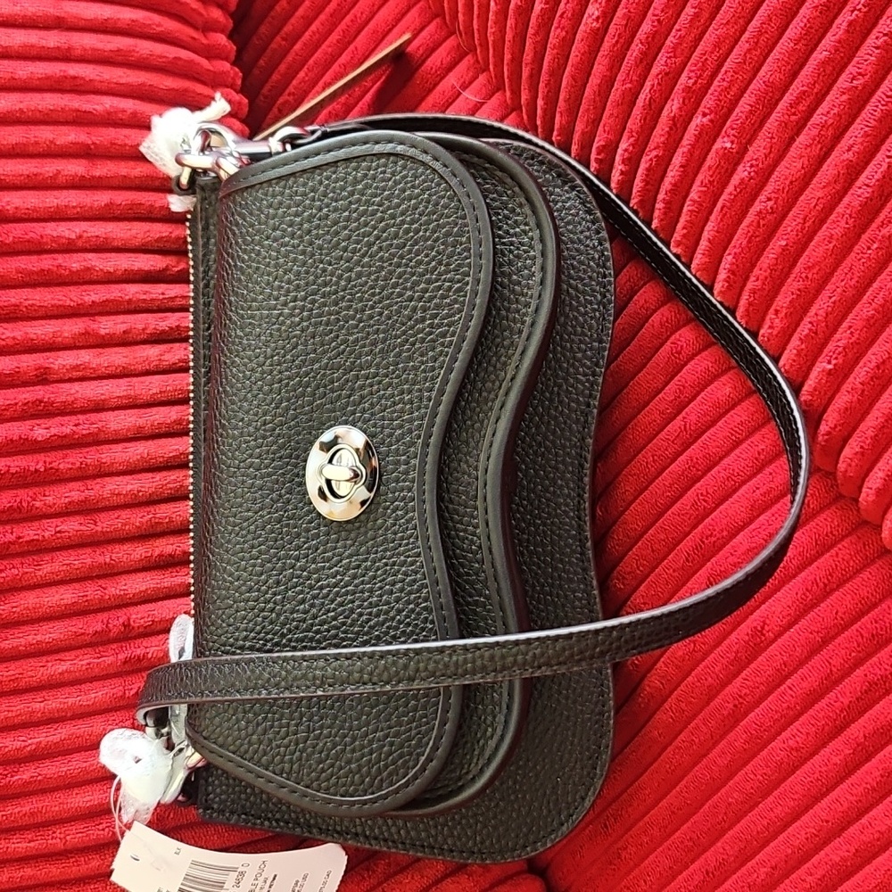 COACHTOPIA - Wavy Double Pouch Black CT381 - NWT